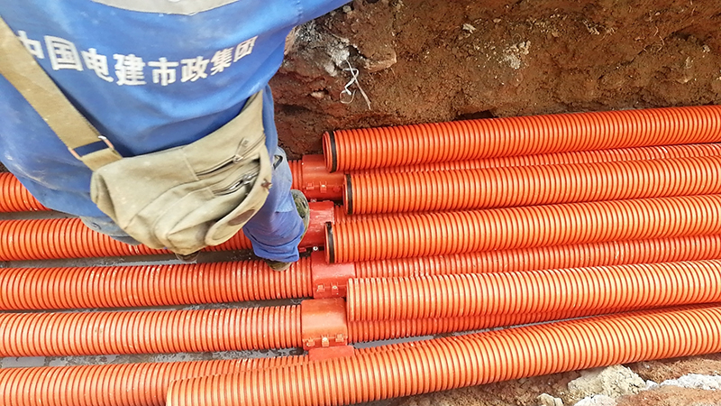 單壁波紋管施工現(xiàn)場(chǎng)