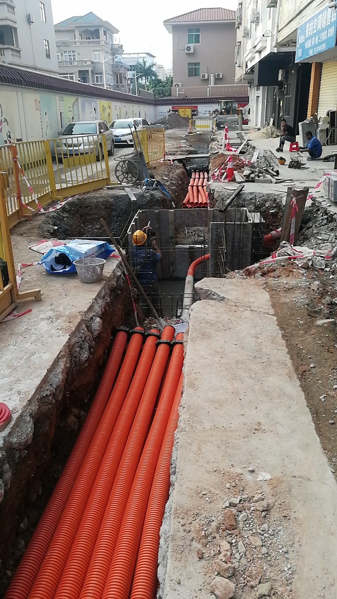 MPP電力管施工現(xiàn)場